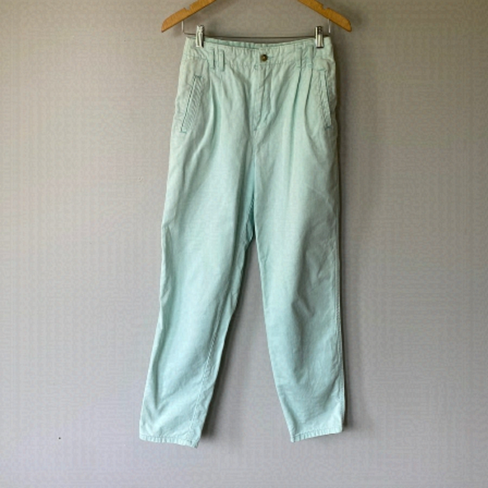 Vintage Dockers high rise pleated mint green trousers pants